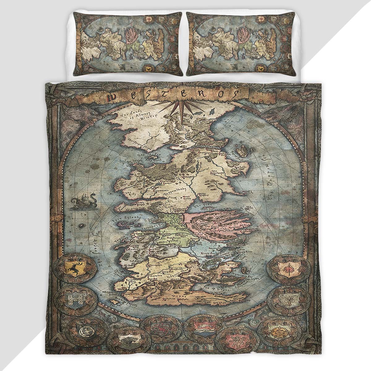 Game of Thrones Map 01 Duvet Cover - Game of Thrones Bedding Set