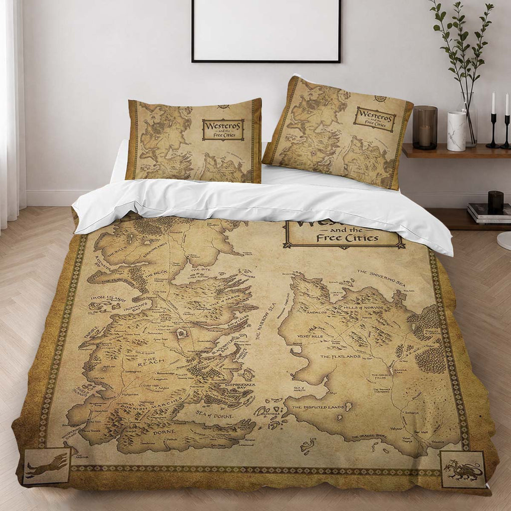Game of Thrones Map 02 Duvet Cover - Game of Thrones Bedding Set 2