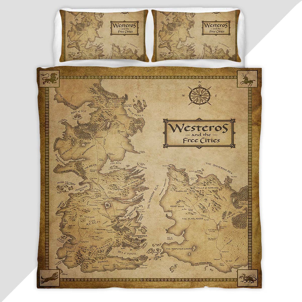 Game of Thrones Map 02 Duvet Cover - Game of Thrones Bedding Set