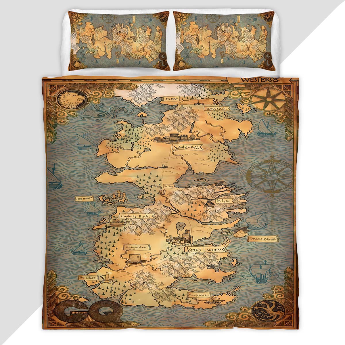 Game of Thrones Map 03 Duvet Cover - Game of Thrones Bedding Set