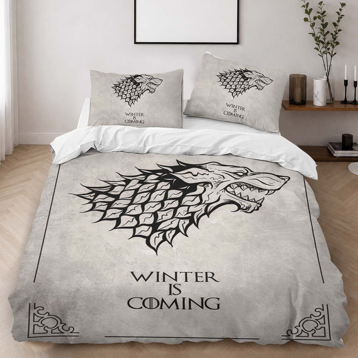 Game of Thrones Stark House Winter Is Coming Duvet Cover - Game of Thrones Bedding Set 2