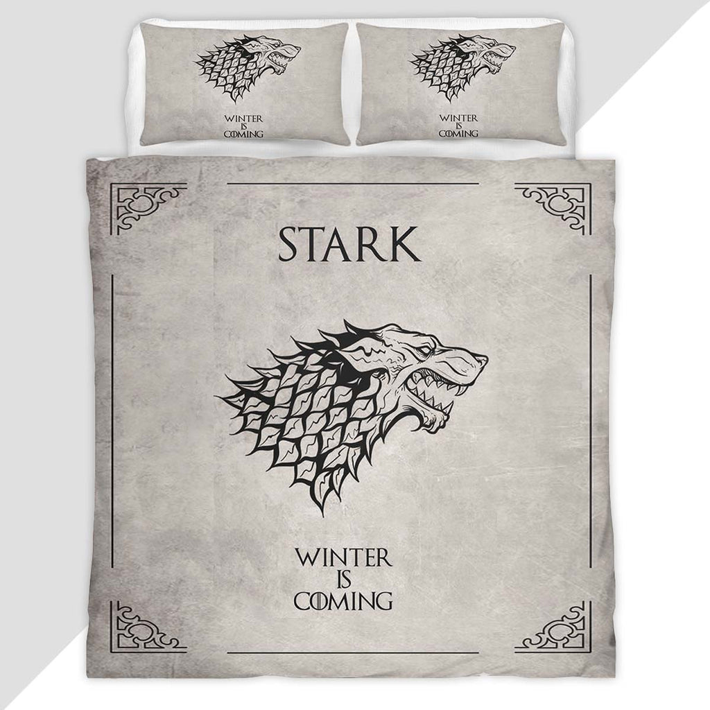 Game of Thrones Stark House Winter Is Coming Duvet Cover - Game of Thrones Bedding Set
