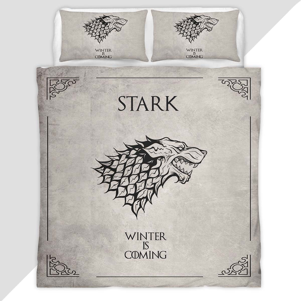 Game of Thrones Stark House Winter Is Coming Duvet Cover - Game of Thrones Bedding Set