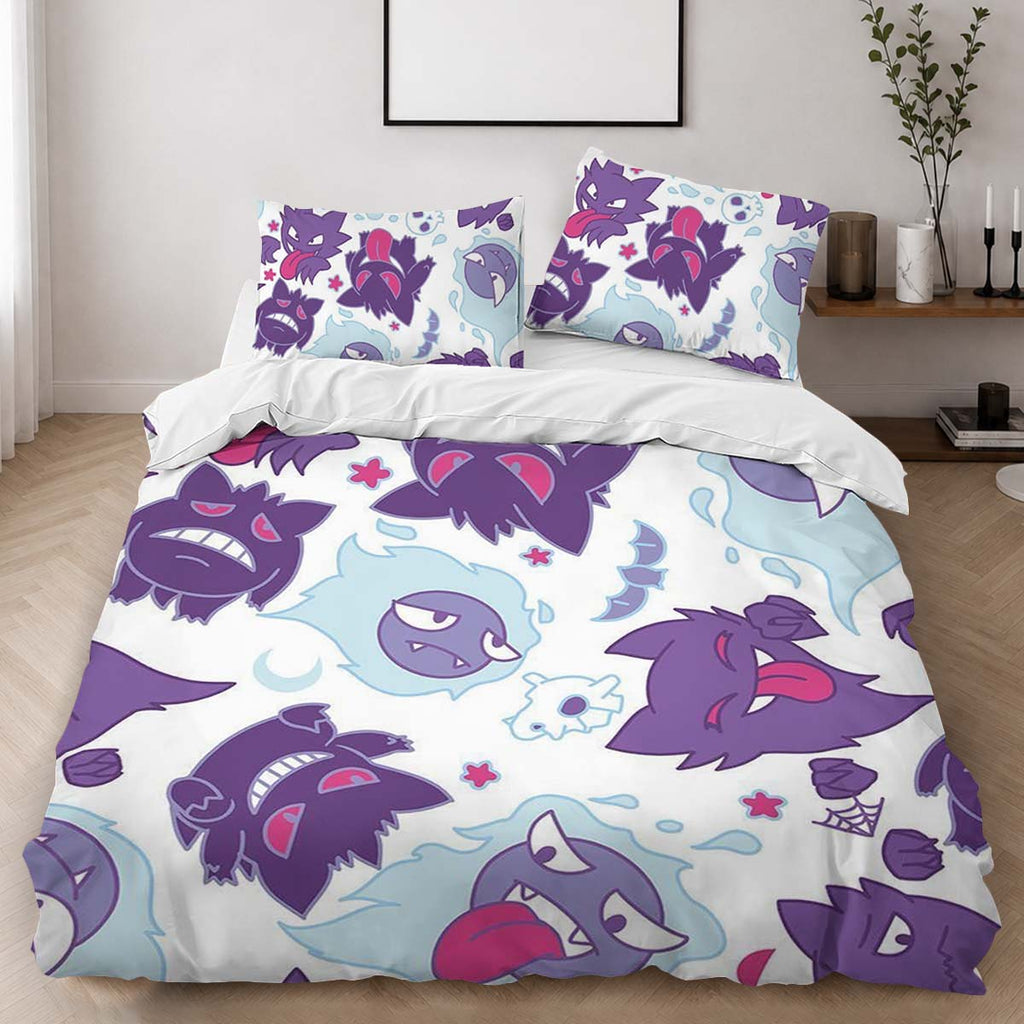 Gastly Haunter Gengar Pokemon Duvet Cover - Pokemon Bedding Set 2