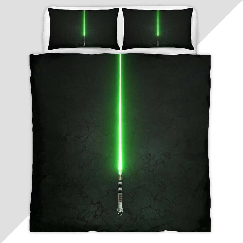 Green Lightsaber Star Wars Duvet Cover - Star Wars Bedding Set