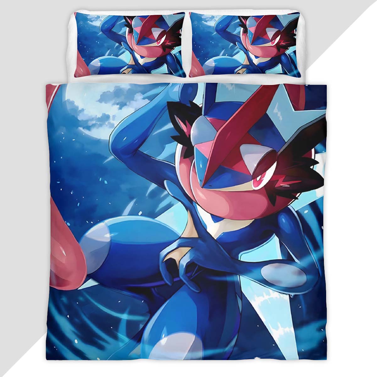 Greninja Pokemon 4 Duvet Cover - Pokemon Bedding Set