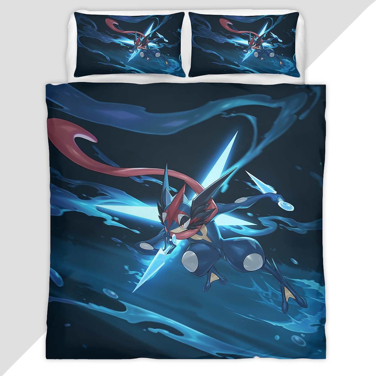 Greninja The Stealthy Water Pokémon Duvet Cover - Pokemon Bedding Set