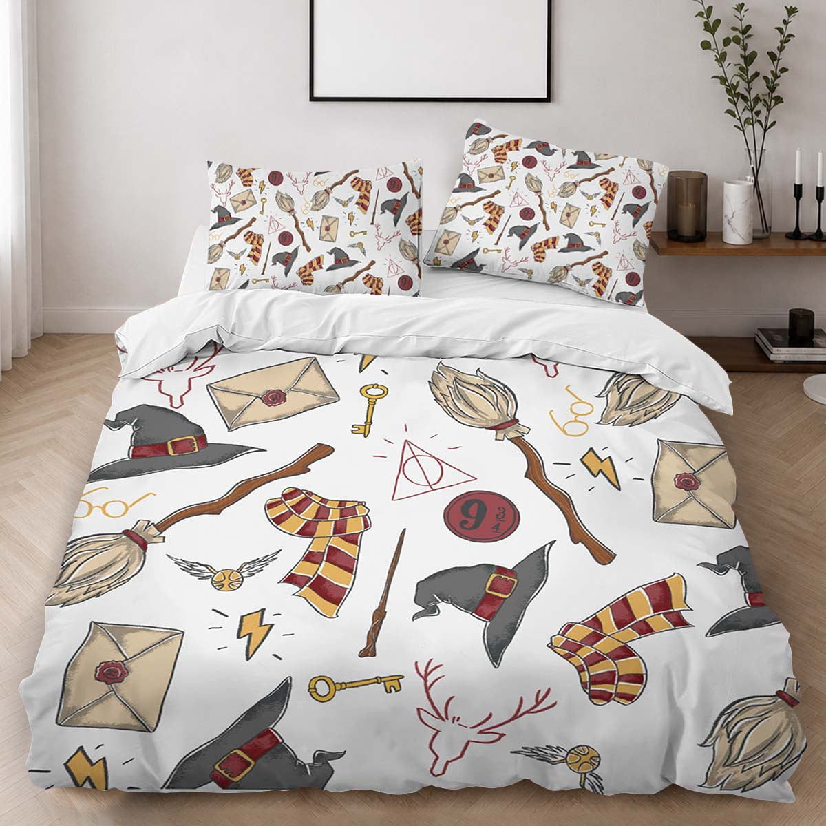 Gryffindor House Harry Potter Symbols Duvet Cover - Harry Potter Bedding Set 2