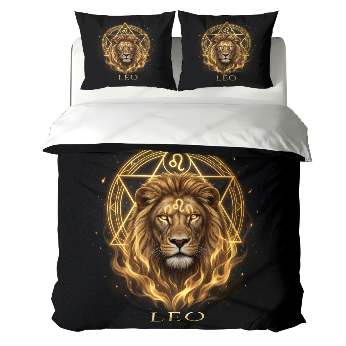 Leo Royal Golden Lion Duvet Cover Bedding Set