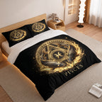 Pisces Astral Golden Twin Fish Duvet Cover Bedding Set 2