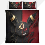 Pokemon Duvet Cover Set with Shiny Umbreon Dark Aura