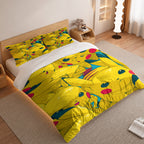 Pokemon Duvet Cover Set with Pikachu Yellow Collage Pattern 2