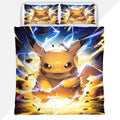 Pokemon Duvet Cover Set with Pikachu Lightning Strike