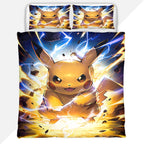 Pokemon Duvet Cover Set with Pikachu Lightning Strike
