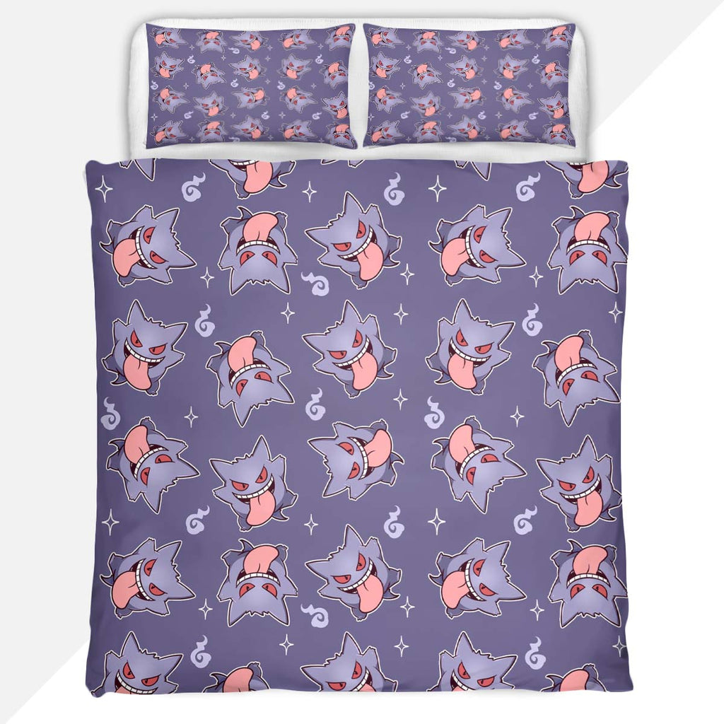 Pokemon Duvet Cover Set with Gengar Pattern Repeat