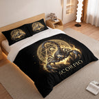 Scorpio Mystic Golden Scorpion Duvet Cover Bedding Set 2