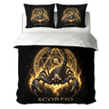 Scorpio Mystic Golden Scorpion Duvet Cover Bedding Set