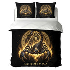 Scorpio Mystic Golden Scorpion Duvet Cover Bedding Set