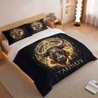 Taurus Majestic Golden Bull Duvet Cover Bedding Set 2