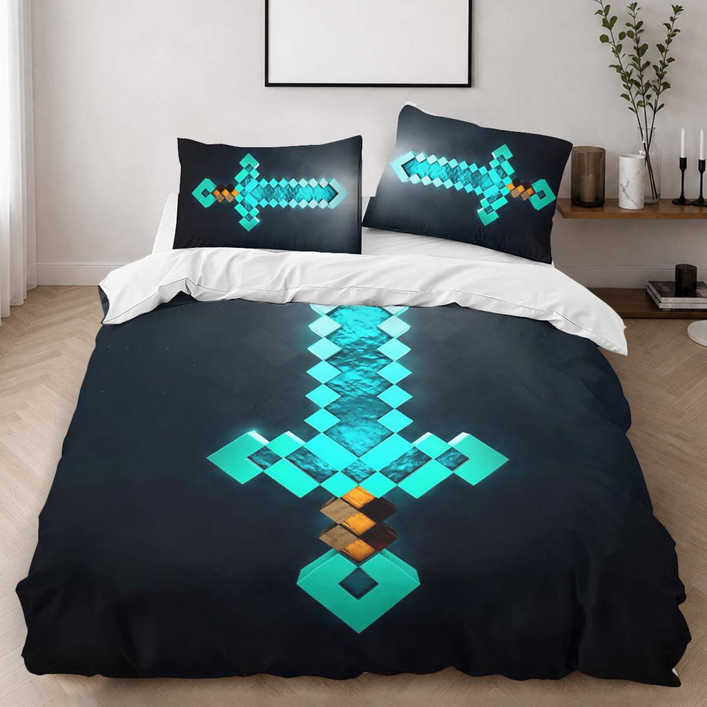 Enchanted Diamond Sword Minecraft Duvet Cover - Minecraft Bedding Set 2