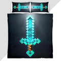 Enchanted Diamond Sword Minecraft Duvet Cover - Minecraft Bedding Set