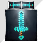 Enchanted Diamond Sword Minecraft Duvet Cover - Minecraft Bedding Set